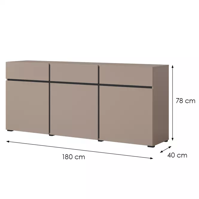 Komoda Cross3d3s Congo/Čierna,2