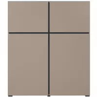 Komoda Wysoka Cross 4d Congo/Čierna 