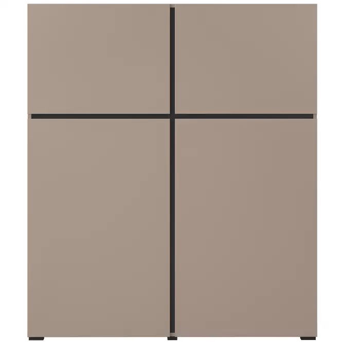 Komoda Wysoka Cross 4d Congo/Čierna 