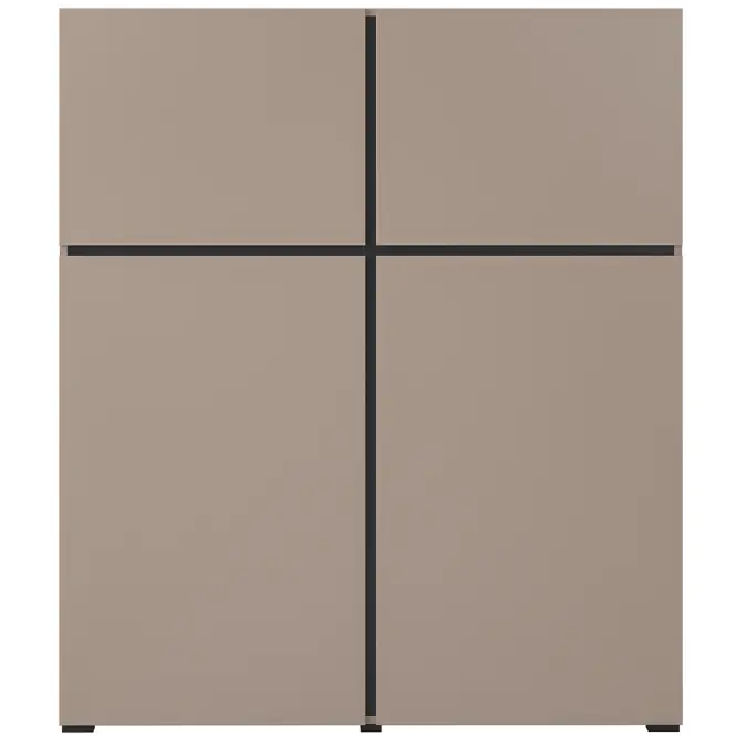 Komoda Wysoka Cross 4d Congo/Čierna
