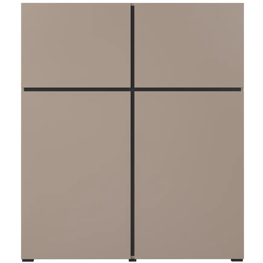Komoda Wysoka Cross 4d Congo/Čierna