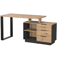 Písací stôl Sierro 3s Dub Artisan/Čierna