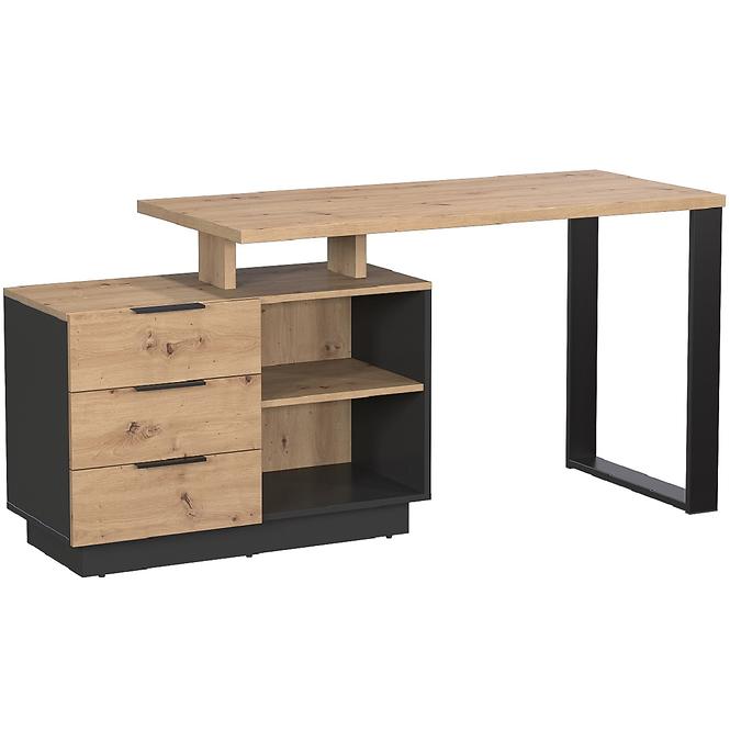Písací stôl Sierro 3s Dub Artisan/Čierna