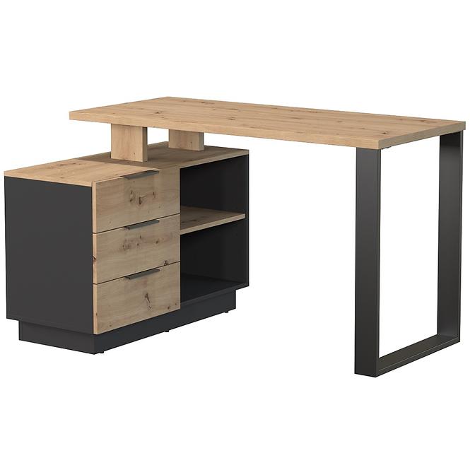 Písací stôl Sierro 3s Dub Artisan/Čierna