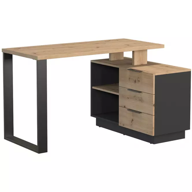 Písací stôl Sierro 3s Dub Artisan/Čierna