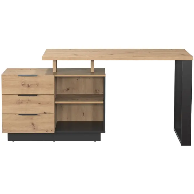 Písací stôl Sierro 3s Dub Artisan/Čierna,5