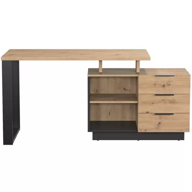 Písací stôl Sierro 3s Dub Artisan/Čierna