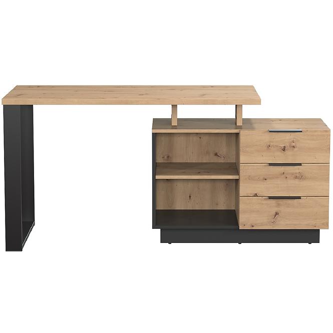 Písací stôl Sierro 3s Dub Artisan/Čierna
