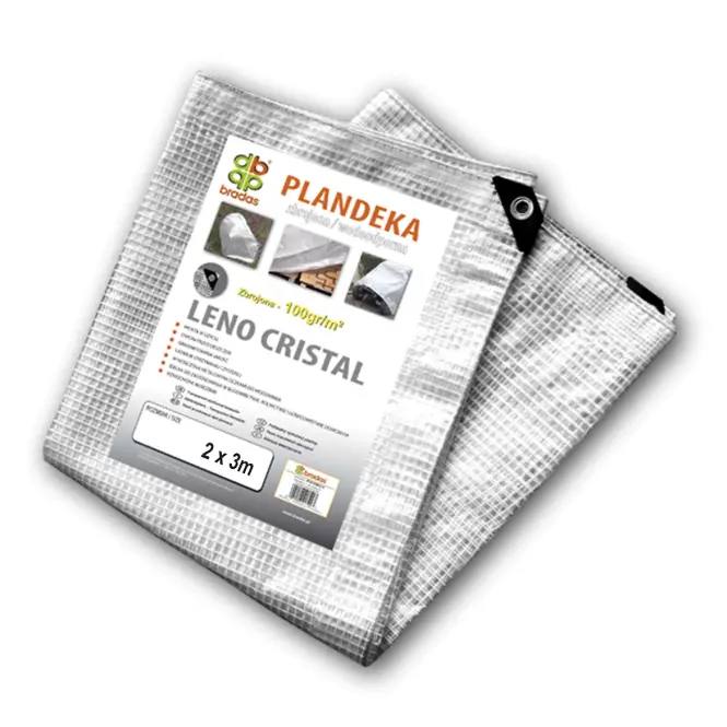 Plachta Leno Cristal 2 x 3m, 100G -priehladná