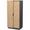 Skriňa Sierro 96 cm – dub Artisan/čierna, dvojdverová,3