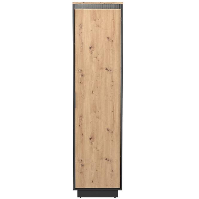Skriňa 1d  Sierro dub Artisan/Čierna