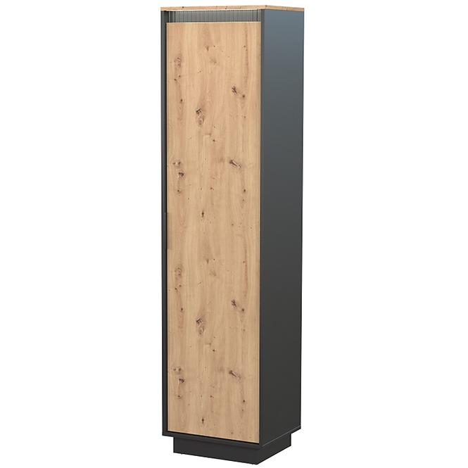 Skriňa 1d  Sierro dub Artisan/Čierna