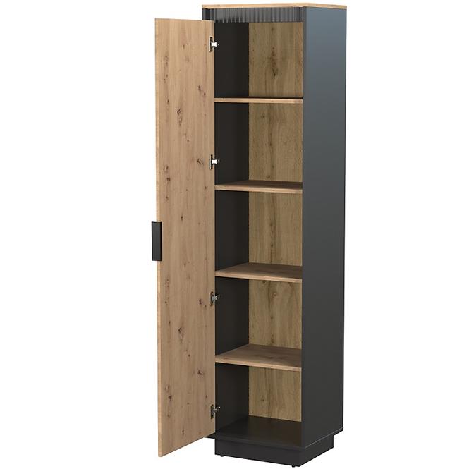 Skriňa 1d  Sierro dub Artisan/Čierna