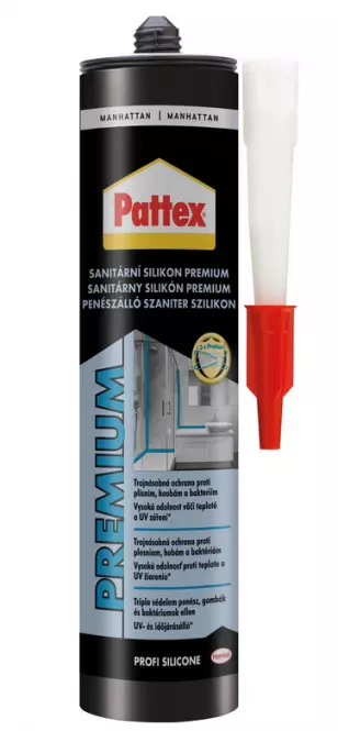 PATTEX Sanitárny silikón Premium trojitá ochrana proti plesniam manhatan 310 ml
