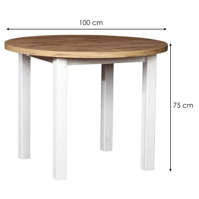 Stôl St-56 100+2x40 Wotan/Biela,2