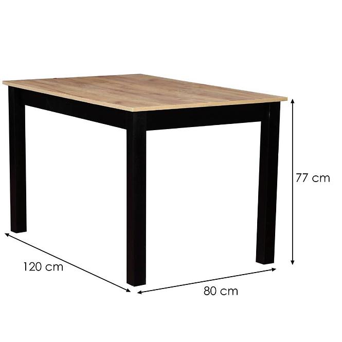 Stôl St-54 120x80 Wotan /Čierna