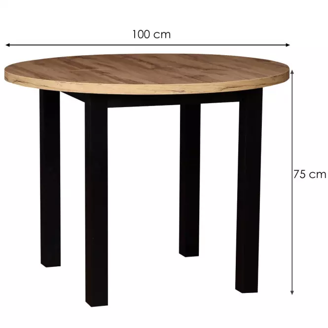 Stôl St-55 100+2x40 Wotan/Čierna