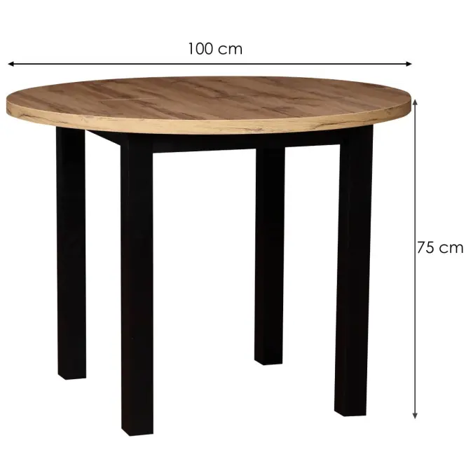 Stôl St-55 100+2x40 Wotan/Čierna,3