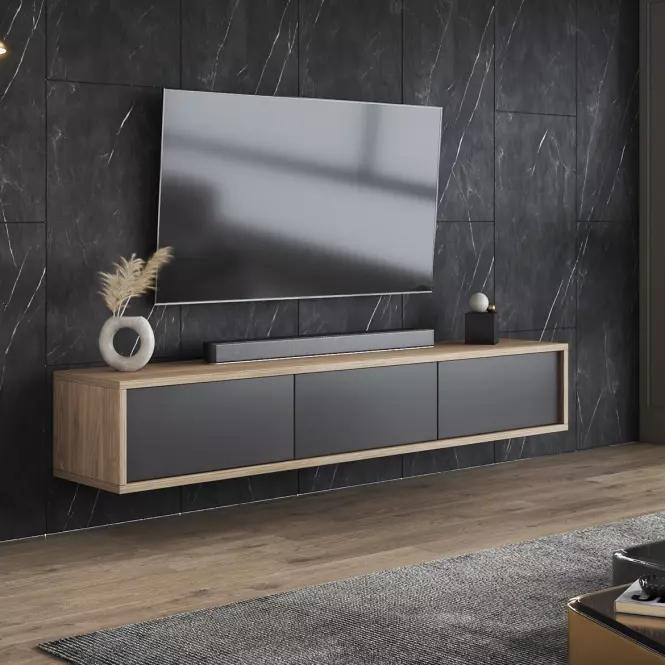 TV stolík Frida  3k  38 Dub Olejovaný/Antracit,6