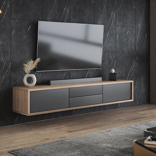 TV stolík Frida  2k2s 39 Dub Olejovaný/Antracit
