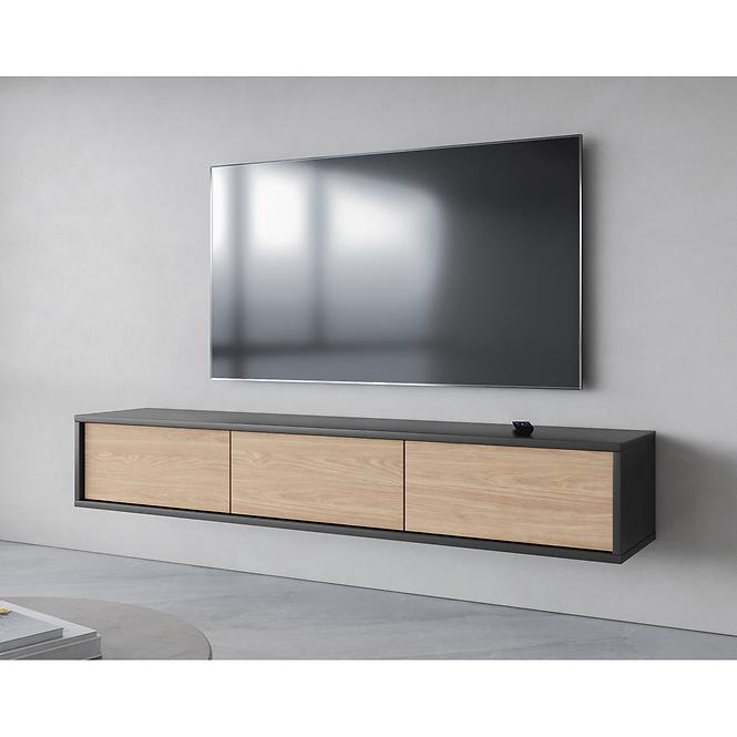TV stolík Frida  3k 38  Antracit/Dub Olejovaný