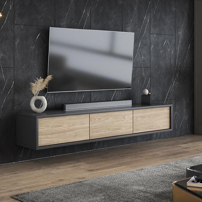 TV stolík Frida  3k 38  Antracit/Dub Olejovaný