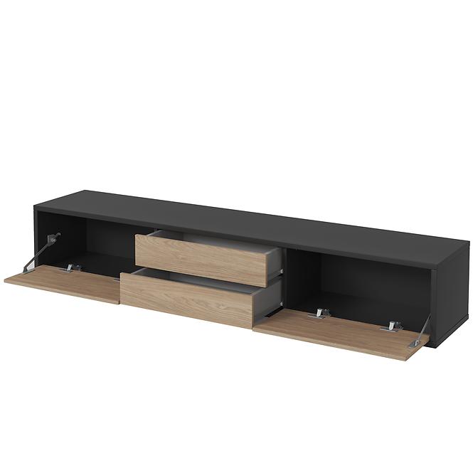 TV stolík Frida  2k2s 39 Antracit/Dub Olejovaný,3