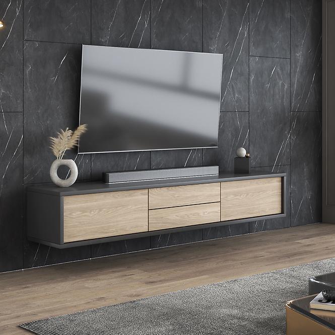 TV stolík Frida  2k2s 39 Antracit/Dub Olejovaný
