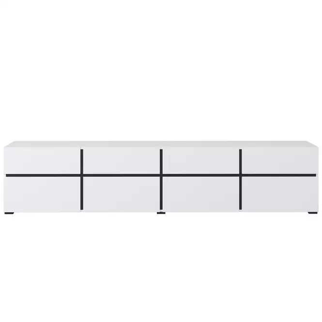 TV stolík Cross  4k4s Biela/Čierna 40,3