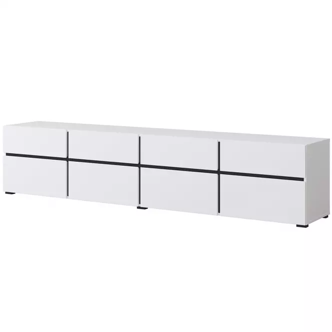 TV stolík Cross  4k4s Biela/Čierna 40