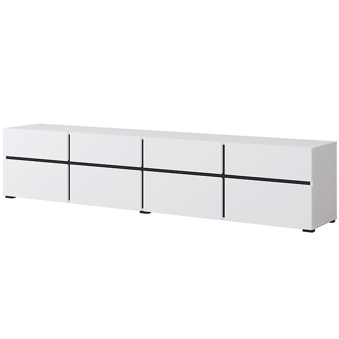 TV stolík Cross  4k4s Biela/Čierna 40