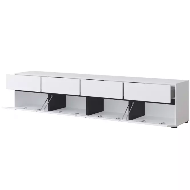 TV stolík Cross  4k4s Biela/Čierna 40,5