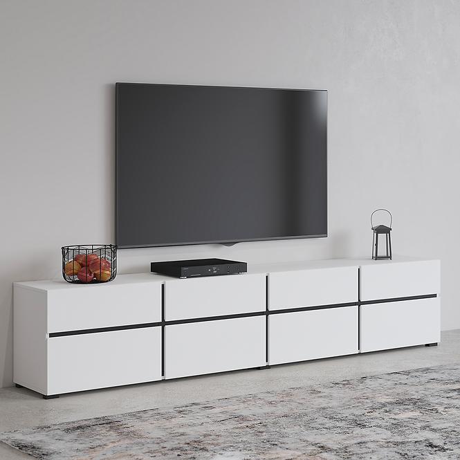TV stolík Cross  4k4s Biela/Čierna 40