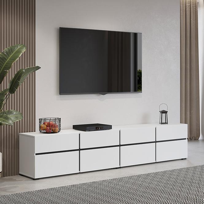 TV stolík Cross  4k4s Biela/Čierna 40