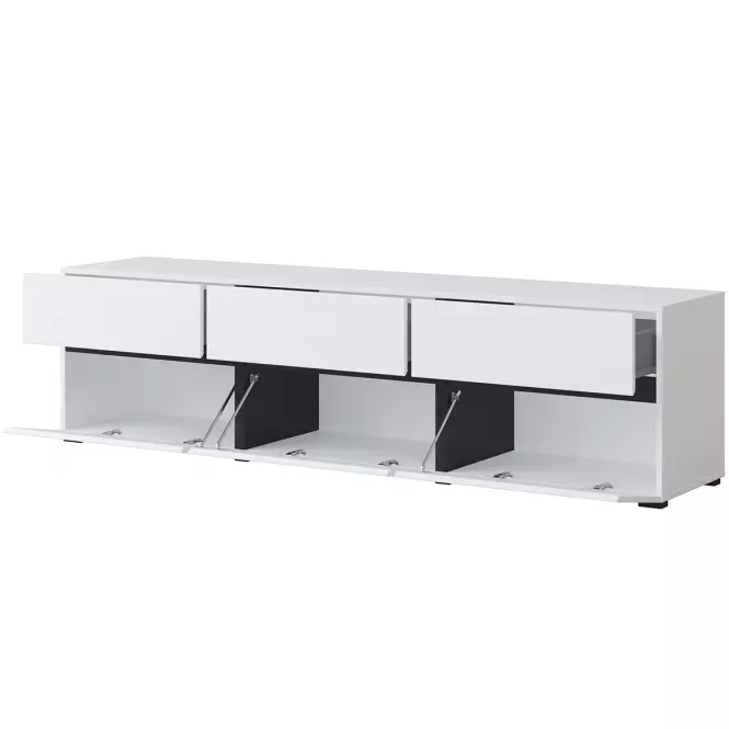 TV stolík Cross  3k3s Biela/Čierna 41,5