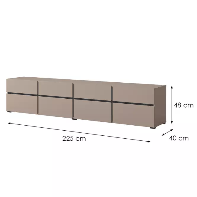 TV stolík Cross  4k4s Congo/Čierna 40
