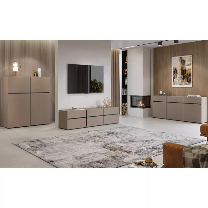 TV stolík Cross  4k4s Congo/Čierna 40,8