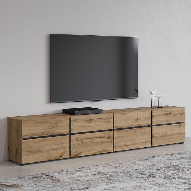 TV stolík Cross  4k4s Dub Wotan/Čierna 40