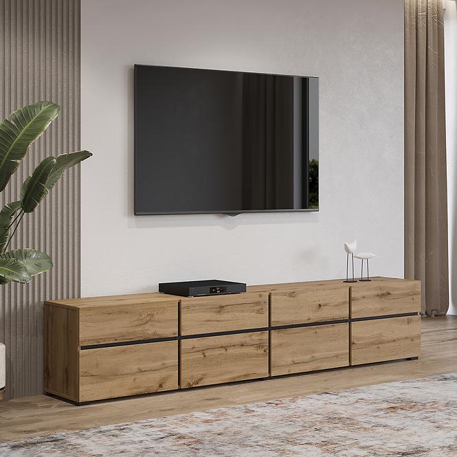 TV stolík Cross  4k4s Dub Wotan/Čierna 40