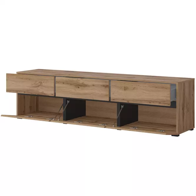 TV stolík Cross  3k3s Dub Wotan/Čierna 41