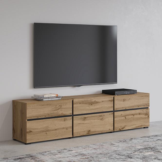 TV stolík Cross  3k3s Dub Wotan/Čierna 41