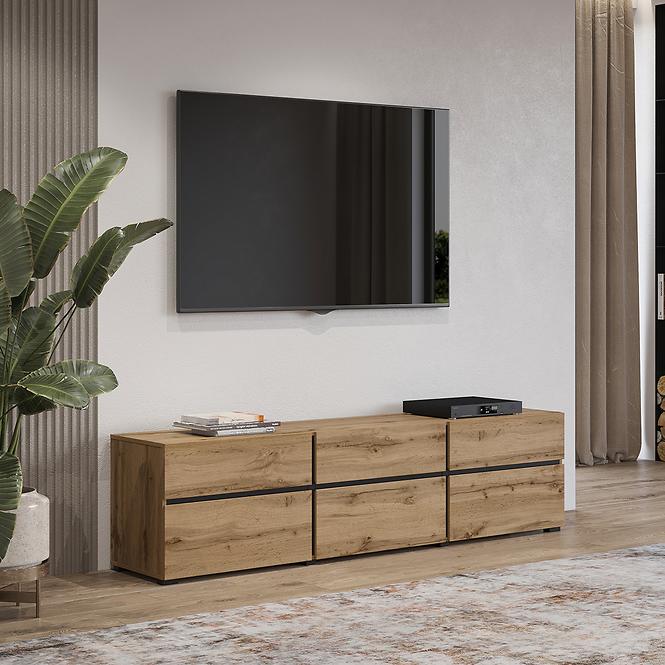 TV stolík Cross  3k3s Dub Wotan/Čierna 41,5