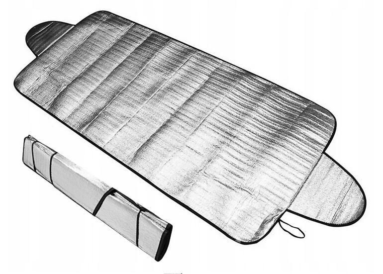 Strieborná ochrana na čelné sklo auta, 200 cm x 70 cm