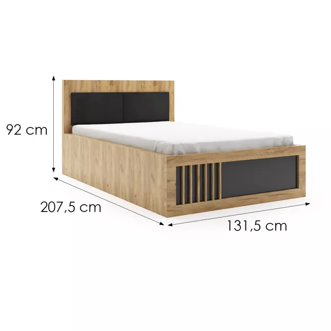 Posteľ Sorento 120x200 Craft Zlato/čierna,2