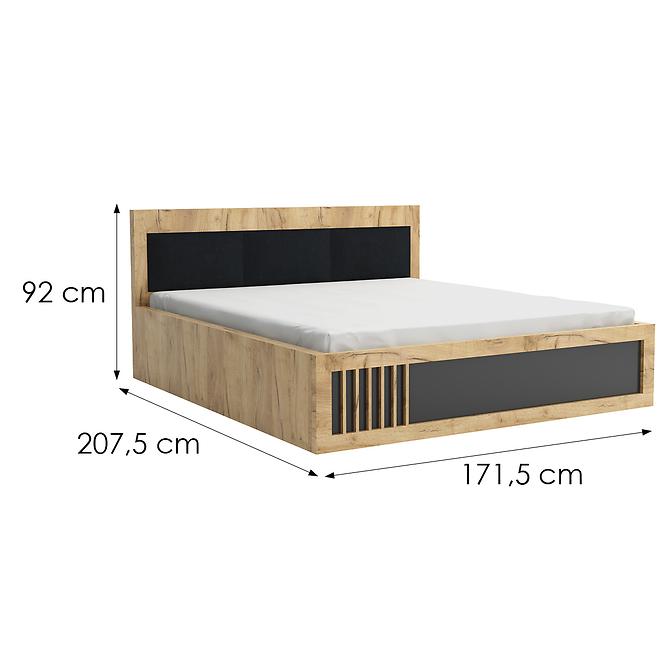 Posteľ Sorento 160x200 Craft Zlato/čierna