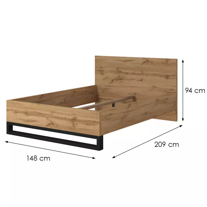 Posteľ 160/200 Halle S 31 Dub Wotan