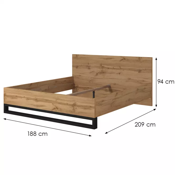 Posteľ 180/200 Halle S 32 Dub Wotan