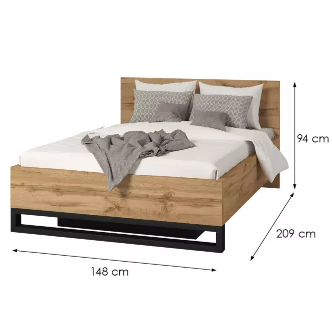 Posteľ 140/200 Halle S 50  Dub Wotan