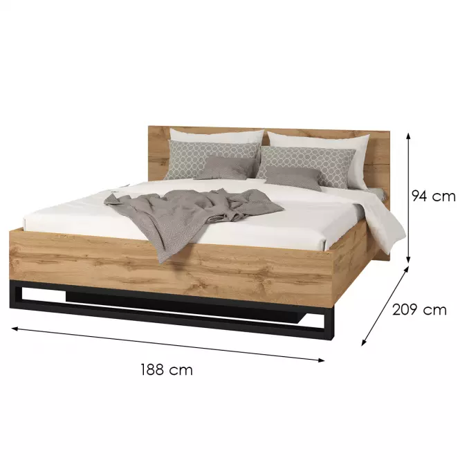 Posteľ 180/200 Halle S 52  Dub Wotan