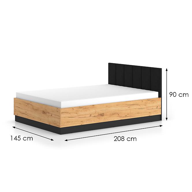 Posteľ Urso 1302 Dub Craft Zlato/čierna,2